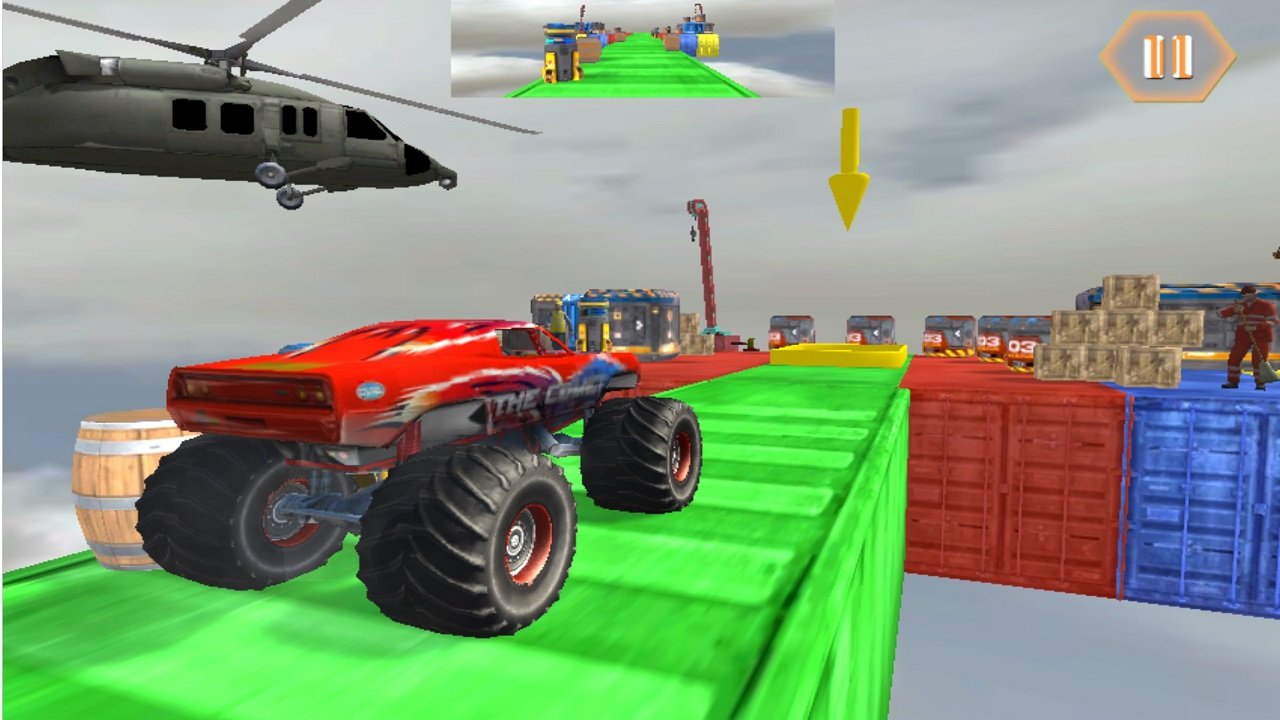 Monster Truck Stunts Sky Driving