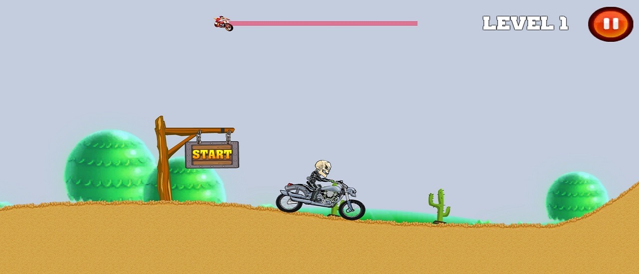 Motor Bike Hill Racing 2D